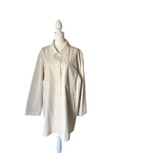 Jones New York Women’s Lined Beige Swing Coat Size XL